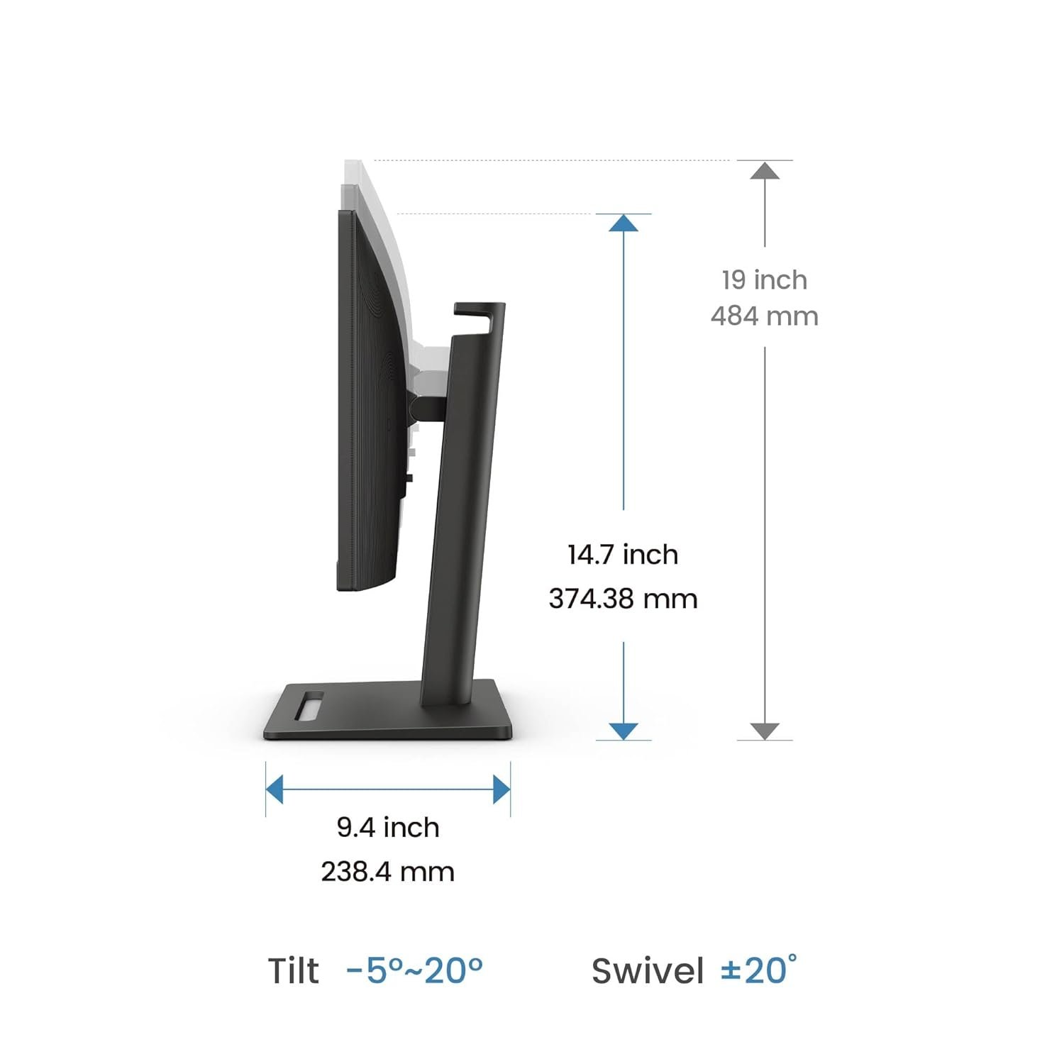 BenQ GW2490T 23.8 Inch Full HD IPS Monitor | 100Hz, 99% sRGB, Height Adjustable Ergonomic Stand, Dual HDMI + DisplayPort, Built-in Speakers, Eye-Care Technology, Black