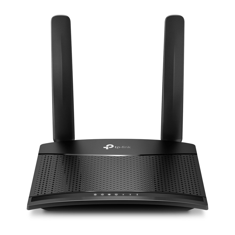 TP-Link TL-MR100 300Mbps Wireless N 4G LTE Router | SIM Card Slot, Up to 32 Devices, 2 Detachable LTE Antennas, LAN/WAN Port, Black