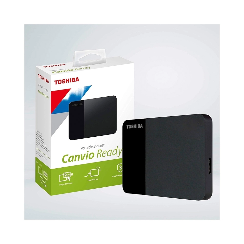 Toshiba Canvio Ready 2TB Portable External Hard Drive | USB 3.2 Gen 1 / USB 3.0 | Plug & Play | Black | HDTP320AK3AA