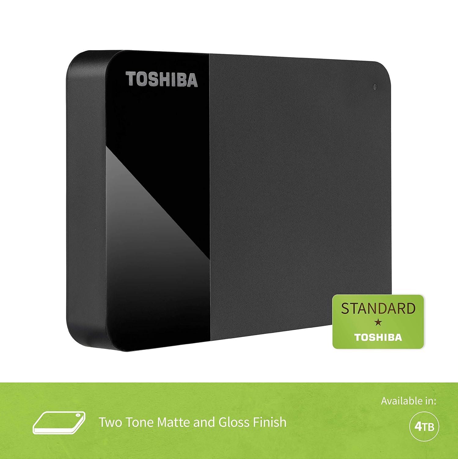 Toshiba Canvio Basics 4TB Portable External Hard Drive | USB 3.2 Gen 1 | Black | Plug & Play | HDTP340AK3CA