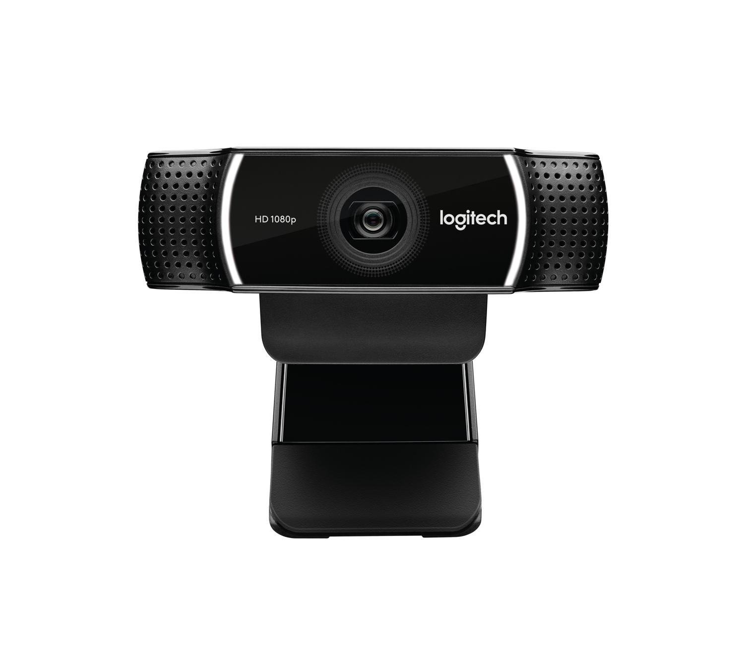 Webcamera Logitech C922 Pro Stream | Designed for Serious Streamers, 1080p / 30fps or HD 720p / 60fps Hyperfast Streaming, Stereo Audio, HD Light Correction, Autofocus, for YouTube, Twitch, XSplit, PC / Mac / Laptop / MacBook / Tablet (Black)