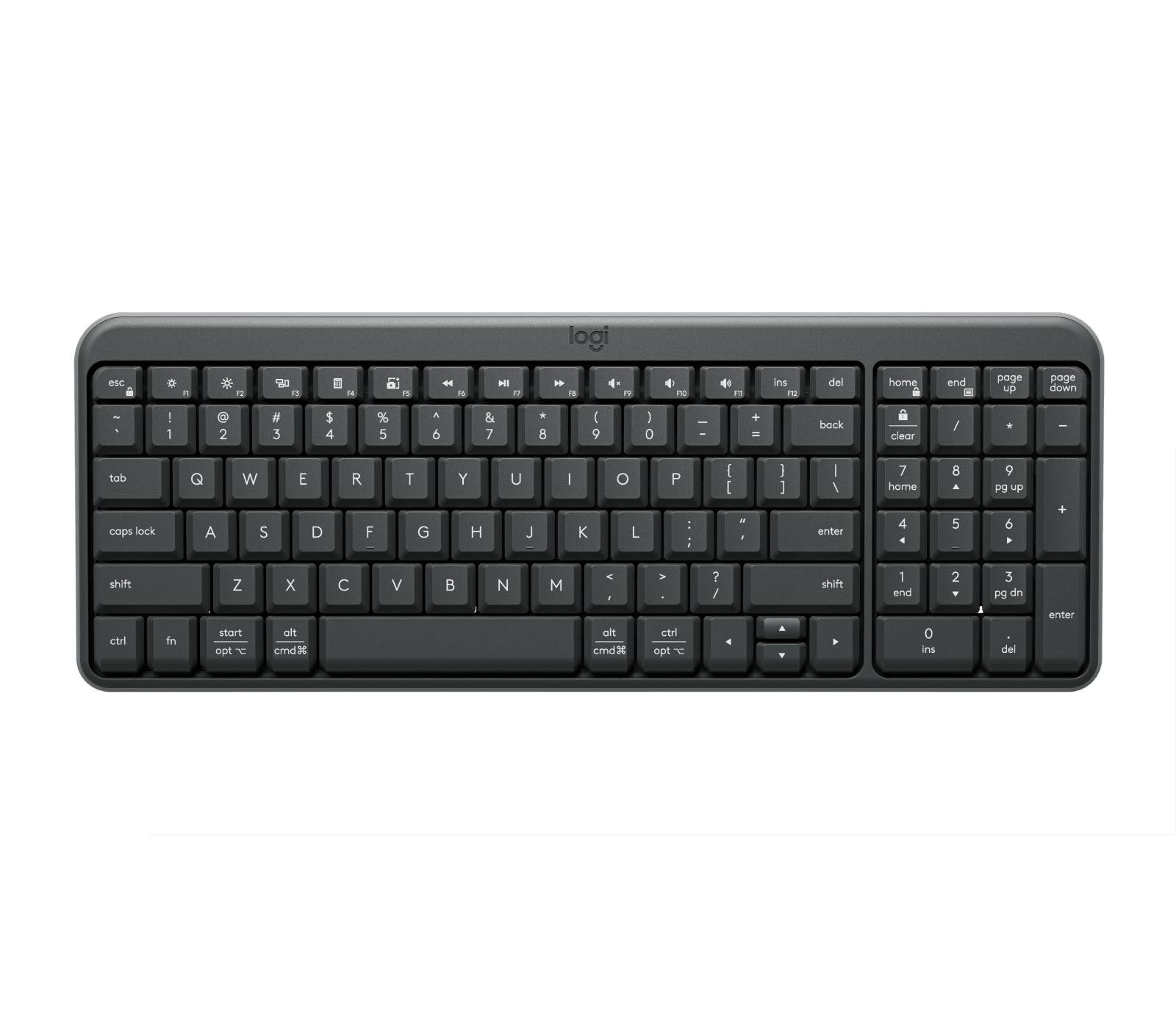Logitech K251 Bluetooth Wireless Keyboard | Full-Size Keyboard with Numeric Keypad, Multi-OS Compatible, 12-Month Battery Life, Plug & Play, Black