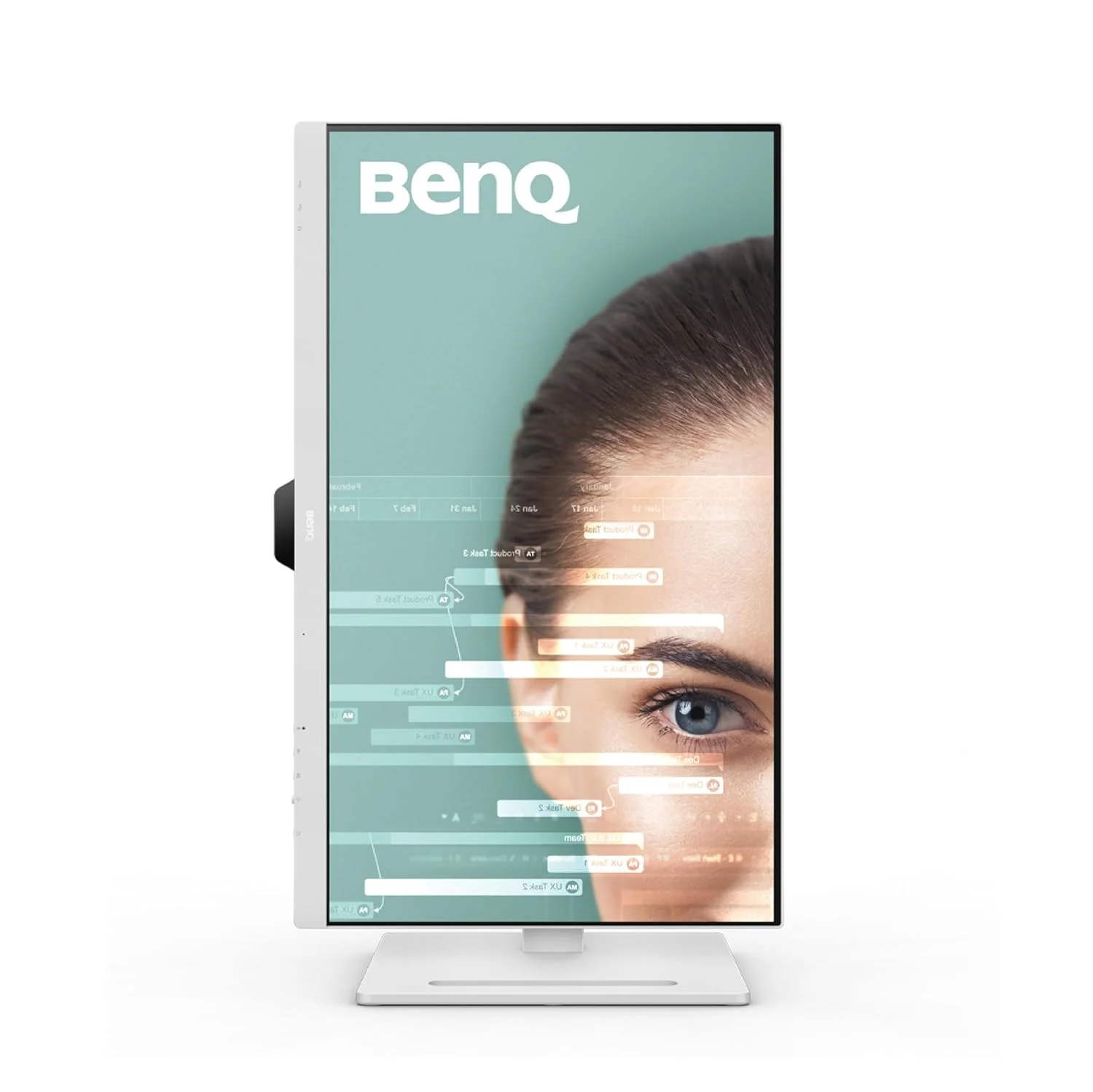 BenQ GW2790QT Coding Monitor, 27 Inch (68.58 cm), IPS, 2K QHD 2560x1440, 75Hz, White, USB-C 65W PD, Coding Mode, 99% sRGB, Daisy Chain, Height Adjust, Noise Filter Speakers, HDMI, DP, USB Hub Monitor, White