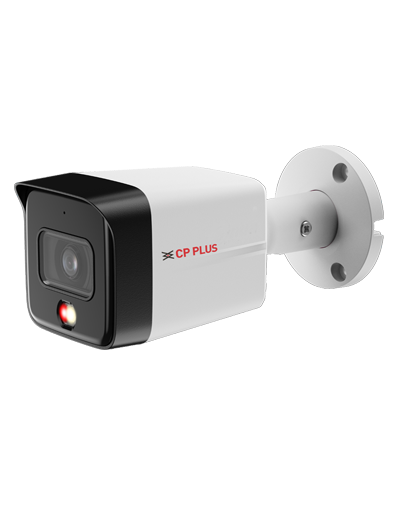 Security Camera CP Plus CP-UNC-TA61L3C-LQ | 6MP Dual Light Bullet Camera, 3.6mm Fixed Lens, DWDR, Day / Night Vision, IR Range of 30 Mtr, Built-in Mic, PoE, White