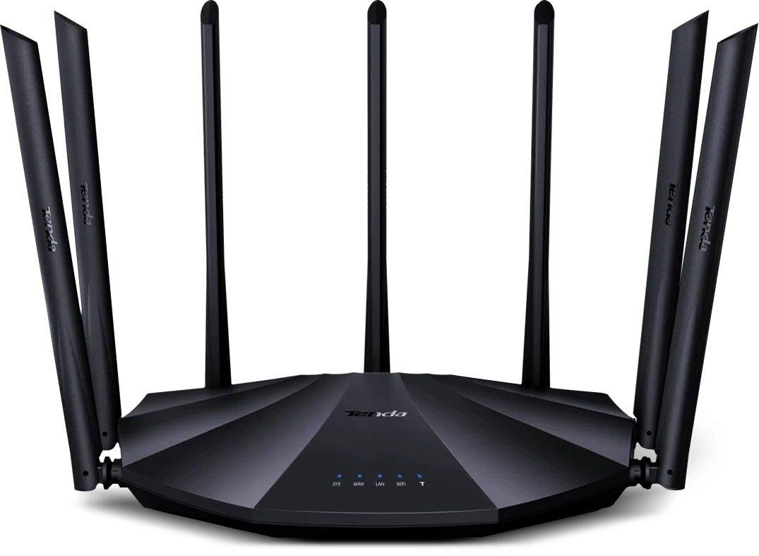 Tenda AC21 AC2100 Dual-Band Gigabit Wi-Fi Router | AC2100 Speed | 6×6dBi High-Gain Antennas | MU-MIMO | Beamforming | Gigabit Ports | IPv6 | Tenda WiFi App