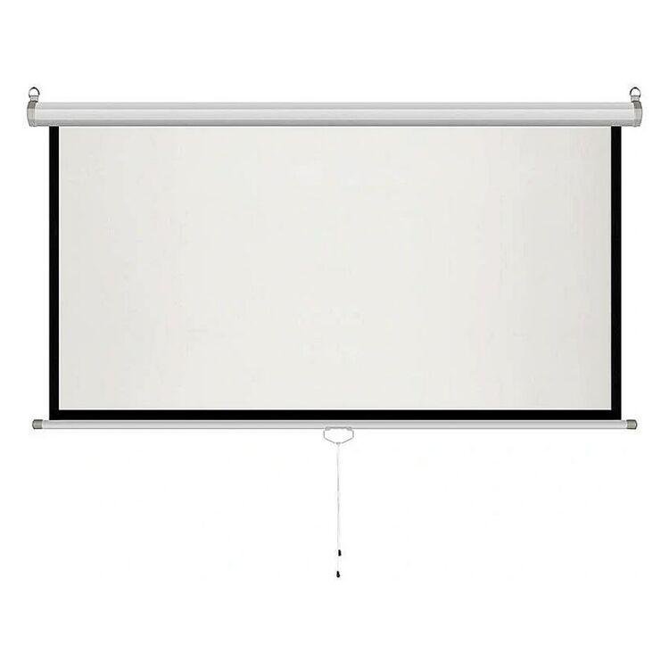 Projector Screen 6x4 Insta Lock 84 Inch Manual | Anti-Creased Self-Lock Projection Screen, Interval Auto Lock Mechanism & Matte White Fabric
