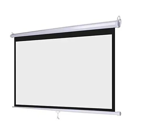 Projector Screen 6x4 Insta Lock 84 Inch Manual | Anti-Creased Self-Lock Projection Screen, Interval Auto Lock Mechanism & Matte White Fabric