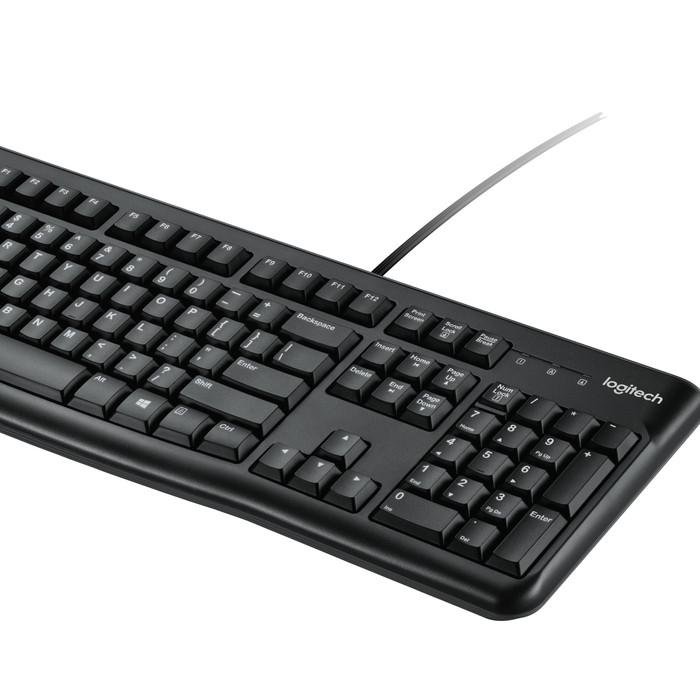 Logitech MK120 Wired USB Keyboard & Mouse Combo | Full-Size Keyboard with Number Pad | Optical Mouse | Black