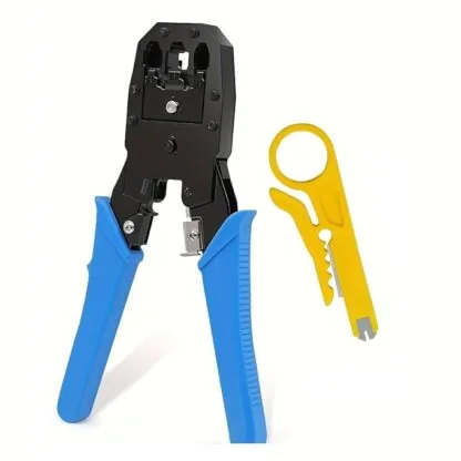 Moduler Crimping Tool 3 In 1 XL-315 | For Cuts, Strips & Crimps 8P8C/ RJ45, 6P6C/ RJ12, 6P4C/ RJ11, 4P4C & 4P2C In One Tool, Blue