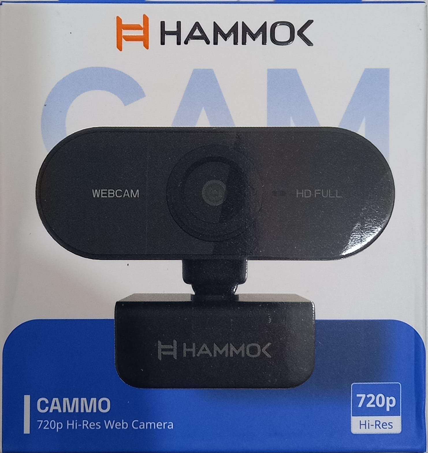 Hammok Cammo 720p Hi-Res Webcamera | Built-in High Quality USB Microphone, HD Video Calling & Recording Upto 1280*720 Pixels, Compatible With Ps5, XBOX, Roku, Apple TV, Switch, PC, Black