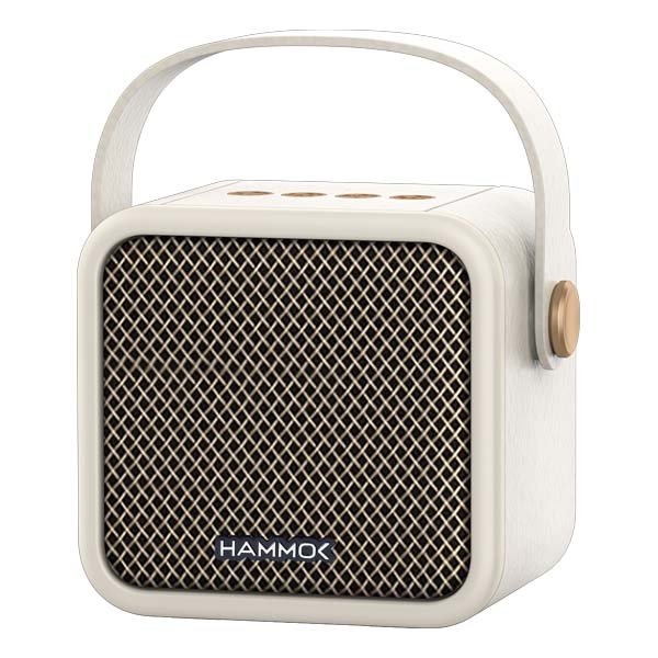 Hammok Solo II Bluetooth Speaker | Powerful 5W Sound, RGB, TF Card, USB Type-c Fast Charging, TWS Pairing, 1500 mAh Battery, Off White