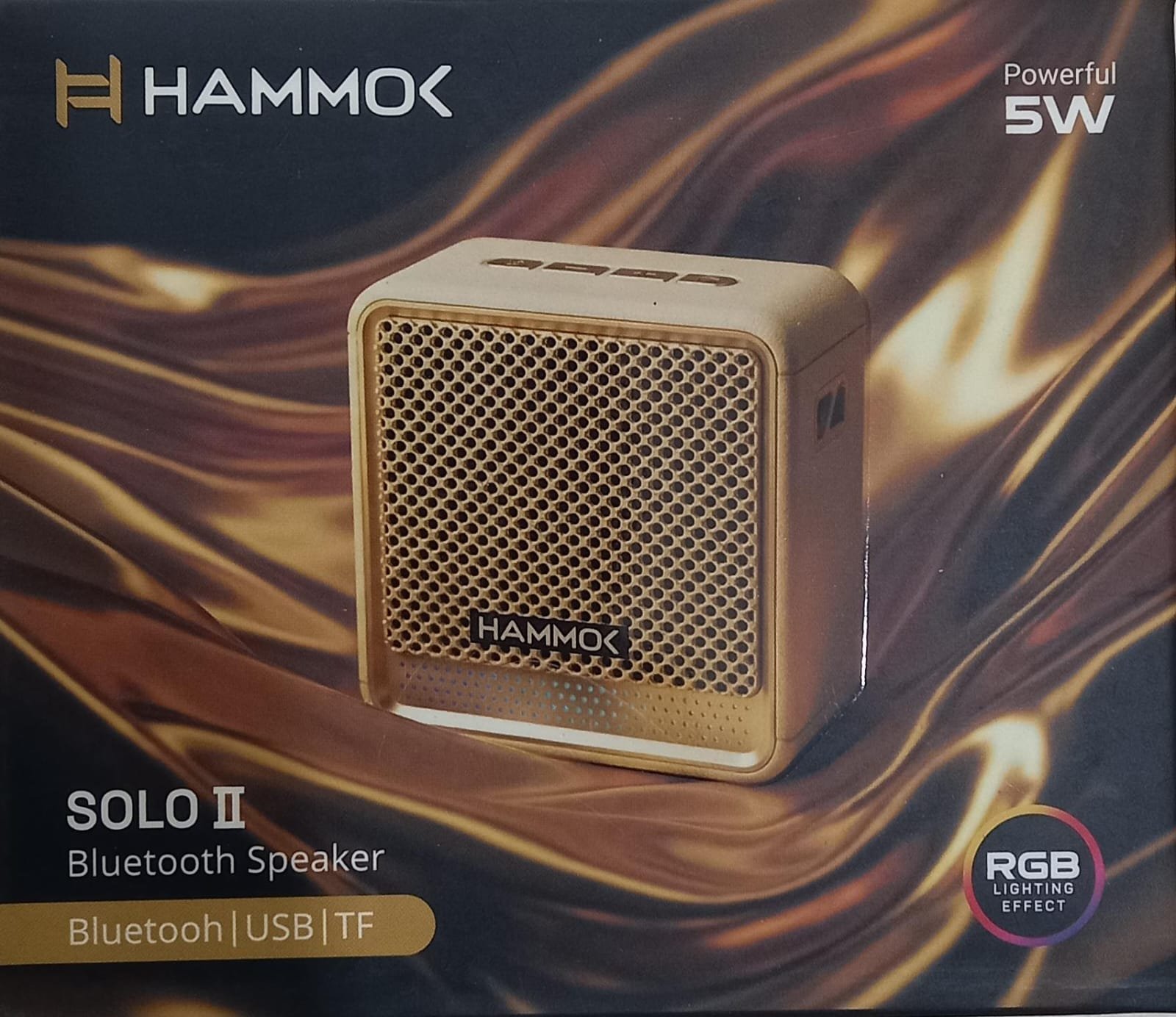 Hammok Solo II Bluetooth Speaker | Powerful 5W Sound, RGB, TF Card, USB Type-c Fast Charging, TWS Pairing, 1500 mAh Battery, Pink