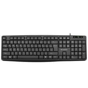 Hammok Glory Usb Wired Keyboard | Silence Typing Long Key-Click Life, Ideal For Laptops & PCs, For Office & Home Use, Black