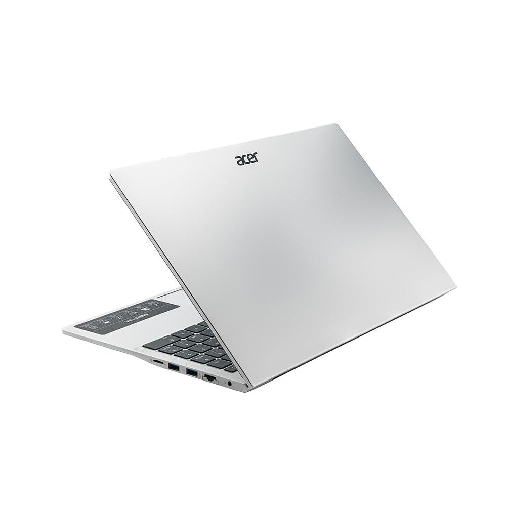 Acer Aspire Lite AL15-52H (UN.347SI.026) Laptop | Intel Core 5 210H Processor, 16GB LPDDR5 RAM, 512GB NVMe SSD, Windows 11 + MS Office, Intel Iris Xe Graphics, 15.6" FHD IPS Display, Backlit Keyboard, Wi-Fi 6, With Bag, Pure Silver