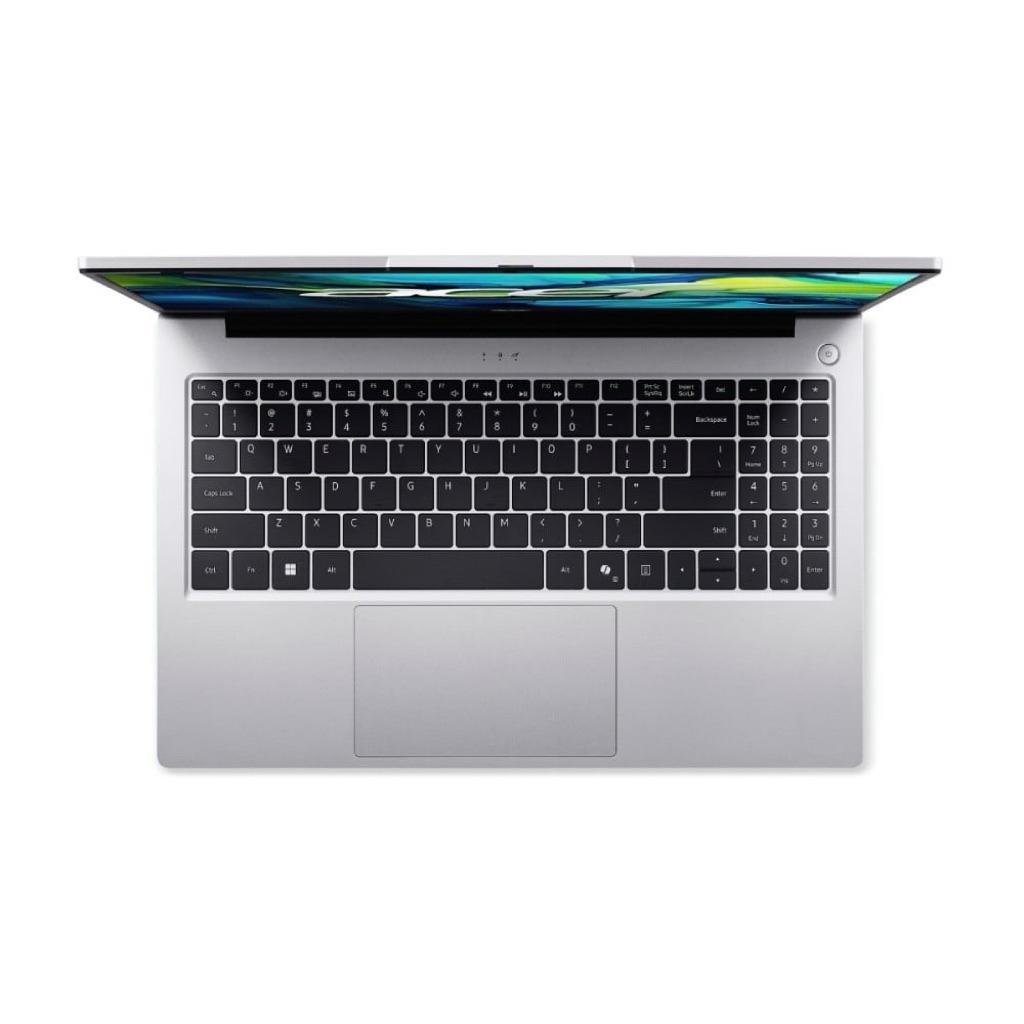 Acer Aspire Lite AL15-52H (UN.347SI.026) Laptop | Intel Core 5 210H Processor, 16GB LPDDR5 RAM, 512GB NVMe SSD, Windows 11 + MS Office, Intel Iris Xe Graphics, 15.6" FHD IPS Display, Backlit Keyboard, Wi-Fi 6, With Bag, Pure Silver