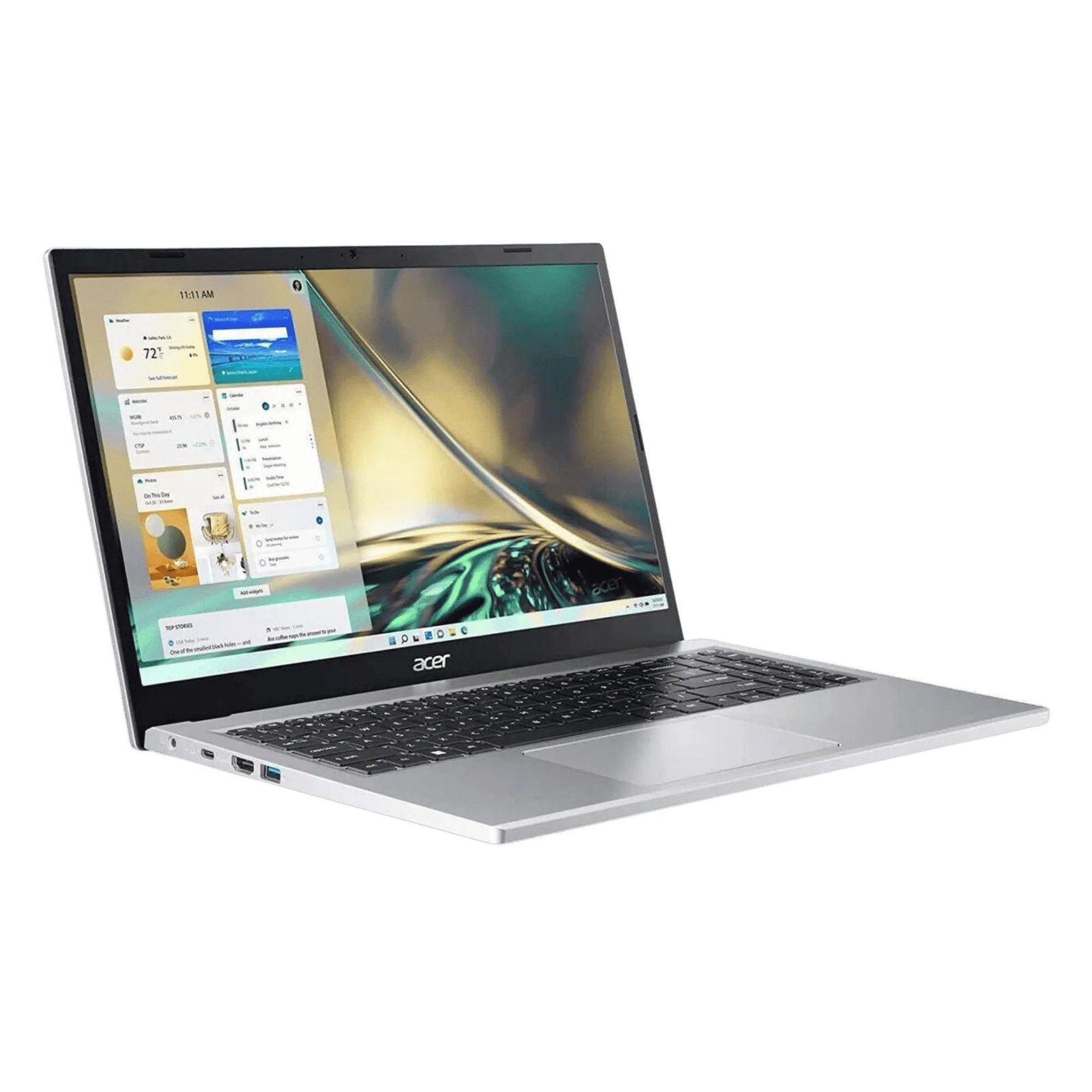 Acer Aspire 3 A325-53 (UN.34YSI.01W) Laptop | Intel Core i5-1334U, 8GB DDR4 RAM, 500GB NVMe SSD, Windows 11 + MS Office, 15.6" FHD IPS Display, Intel UHD Graphics, Wi-Fi 6, Copilot Key, With Bag, Silver