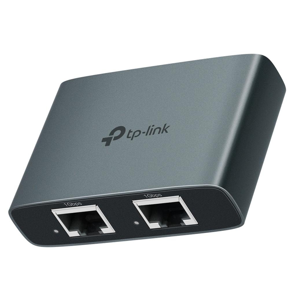 TP-Link EH310 1-to-3 Gigabit Ethernet Splitter, 4-Port 10/100/1000Mbps RJ45 LAN, USB-C Powered, Plug & Play, Aluminum Alloy Body, Grey