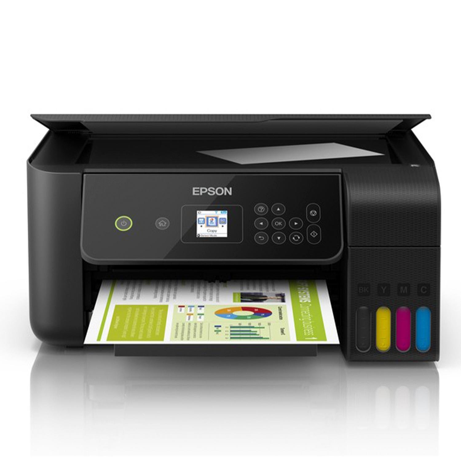 Epson EcoTank L3360 A4 Wi-Fi All-in-One Colour Ink Tank Printer, Print Scan Copy, 5760 x 1440 dpi, Wi-Fi Direct, LCD Display, High-Yield Ink, Black