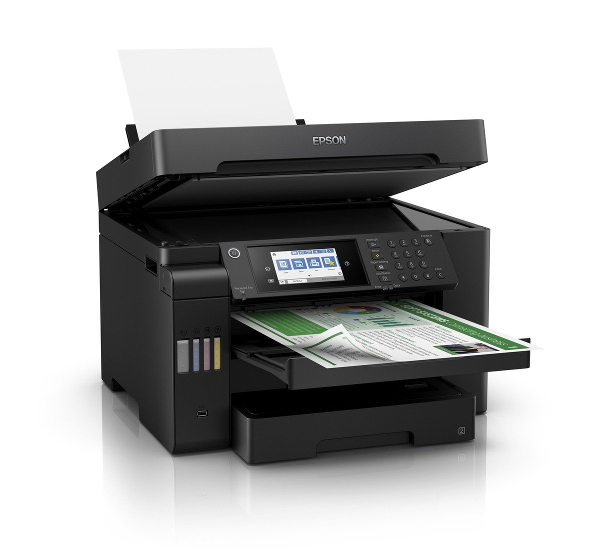 Epson EcoTank L15160 A3 Wi-Fi Duplex All-in-One Ink Tank Printer | Colour Print, Scan, Copy & Fax, Automatic 2-Sided Printing, 25 ipm, Ethernet & Wi-Fi, Black