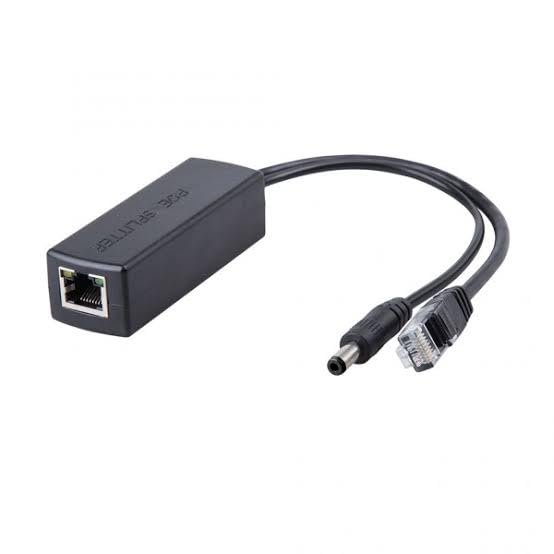 PoE Splitter Power Over Ethernet Adapter Active 48V to 12V, IEEE 802.3af PoE To DC 12V Converter for IP Camera, IP Phone, Network Devices & PoE Switch, Black