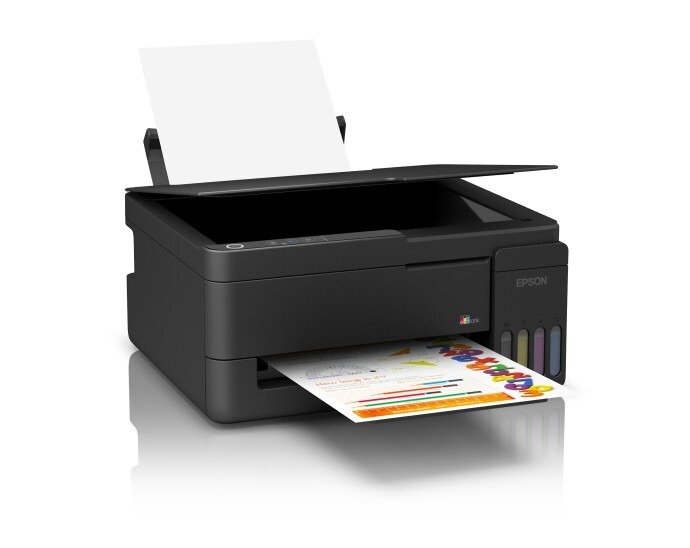 Epson EcoTank L3351 A4 Wi-Fi All-in-One Colour Ink Tank Printer, Print Scan Copy, Wireless & Wi-Fi Direct, Borderless Printing, Low-Cost Printing, Black