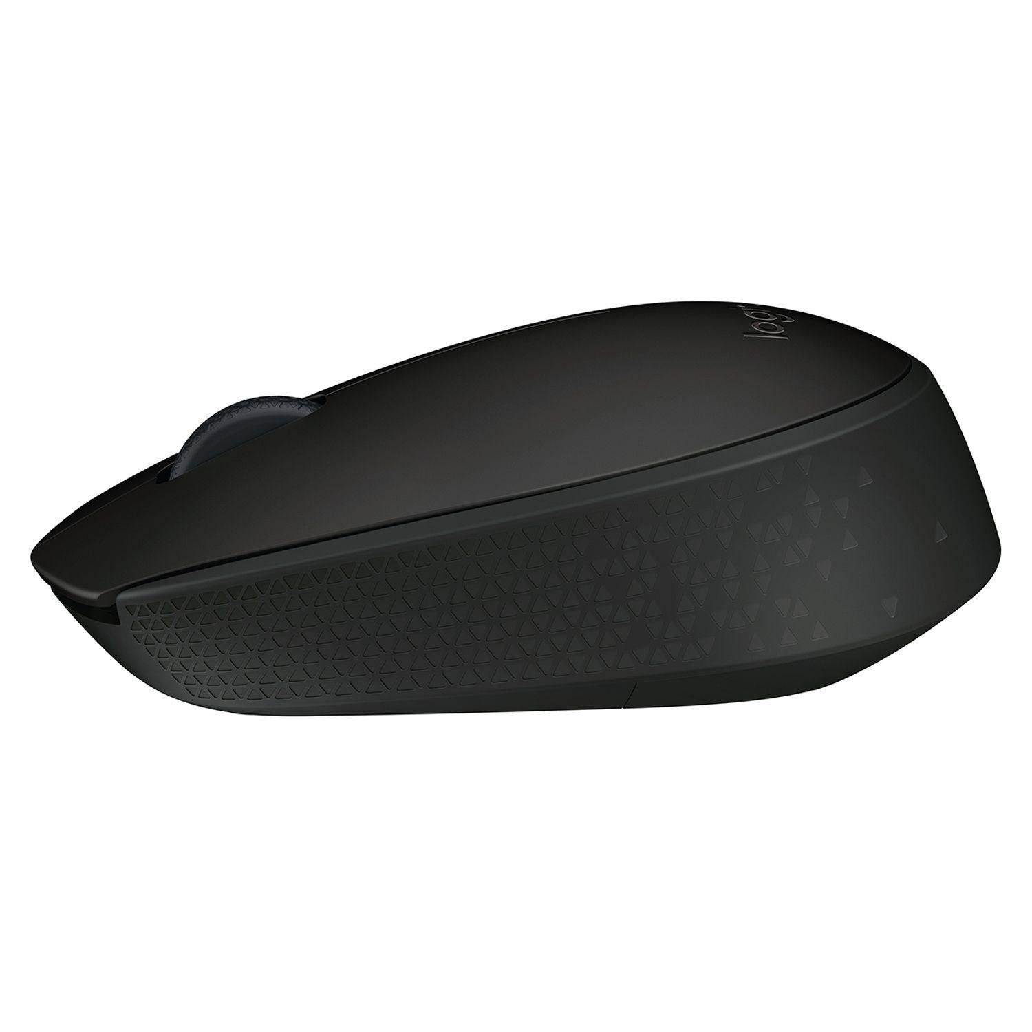 Mouse Logitech M170 Wireless, 2.4 GHz with USB Nano Receiver, Optical Tracking, 12-Months Battery Life, Ambidextrous, PC / Mac / Laptop - Black