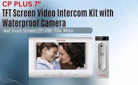 VDP CP PLUS CP-UVK-701MTA 7 Inch TFT Video Door Phone Intercom Kit with 1.3MP Camera, Built-in Memory for 200 Snapshots, DWDR & Auto IR