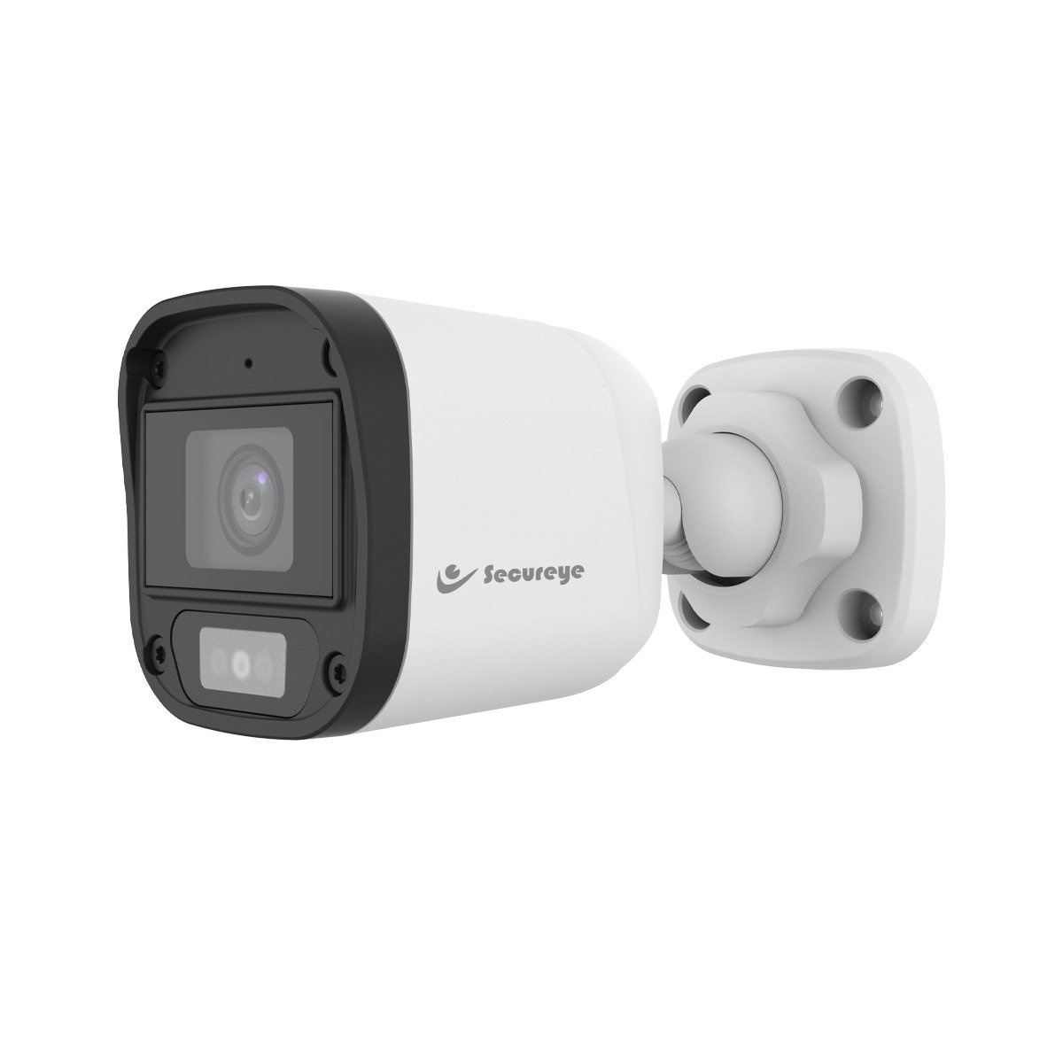 Secureye SR-AC2B-F2A-DL 2MP Starlight With Smart Dual Light Analog HD-TVI Bullet Camera | 2.8mm Fixed Lens, Built-in Mic, Full HD 1080P, IR & White Light Night Vision, White