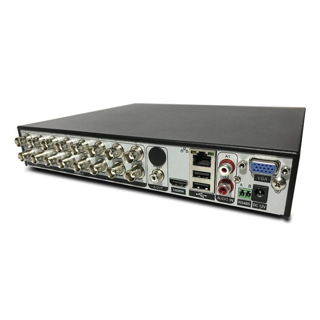 Secureye SR-XVR116-5M | 16 Channel 5MP Digital Video Recorder, 1 HDMI & 1 VGA Simultaneous Output, 2 USB Interface, 1 SATA Upto 10TB, Black