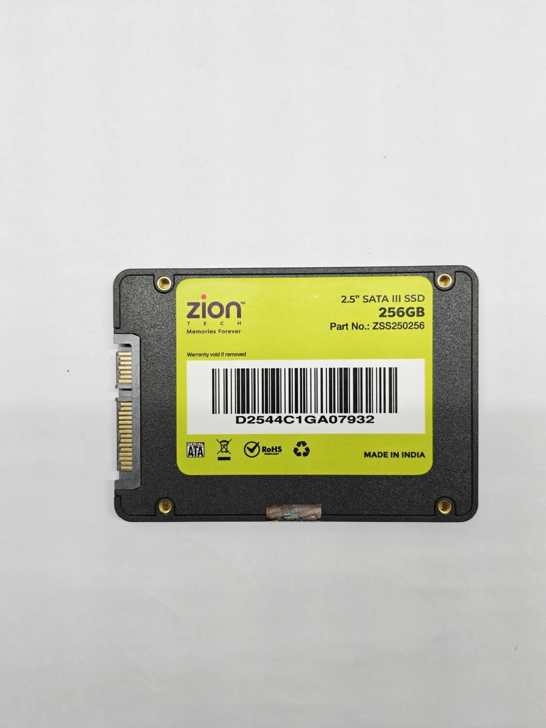 Zion ZSS250256 256GB 2.5-Inch SATA III Internal SSD – Up to 540MB/s Read & 480MB/s Write
