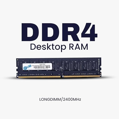 Ram EVM 16GB DDR4 2400MHz Desktop RAM | EVMT16G2400U88P | 288-Pin Long-DIMM PC4-19200 Memory | CL17 | 1.2V | 10 Years Warranty