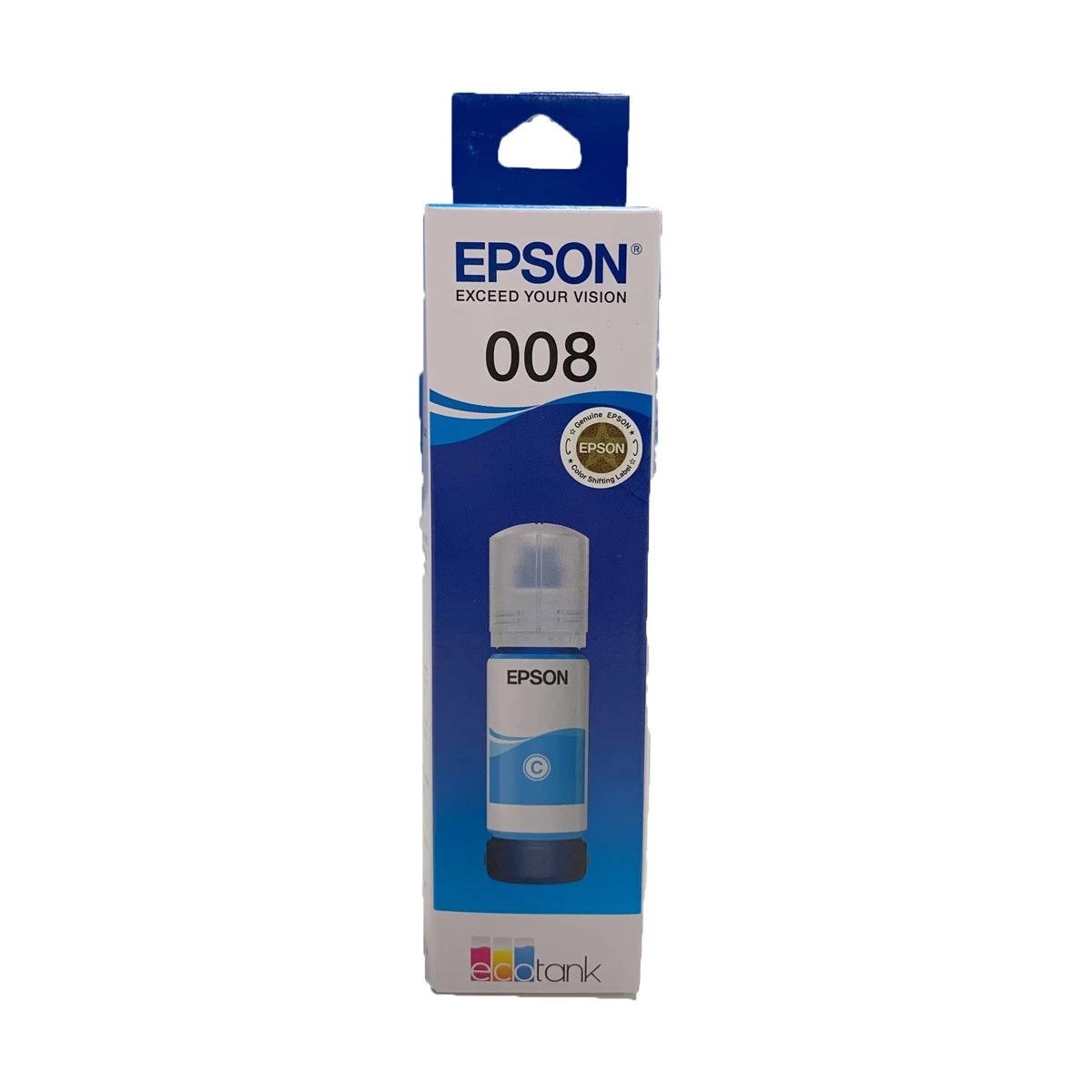 Epson Ink Bottle 70ML Cyan C13T06G298 (008) | Compatible with Epson L6550, L6570, L6580, L15140, L15150, L15160 Printers