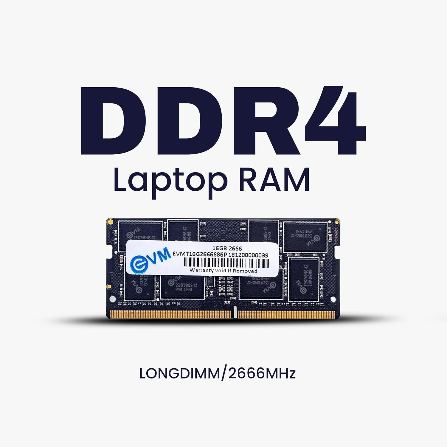 EVM 16GB DDR4 2666MHz Laptop RAM EVMT16G2666S86P SO-DIMM 260-Pin CL19 1.2V Memory Module