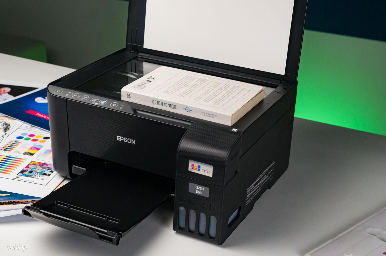 Printer Epson EcoTank L3250 | Color Printer, A4, Wi-Fi, All-in-One Ink Tank, Print / Scan / Copy | Cost Per Print 9 Paisa (Black)* & 24 Paisa (Colour)*, (Printer Color: Black)