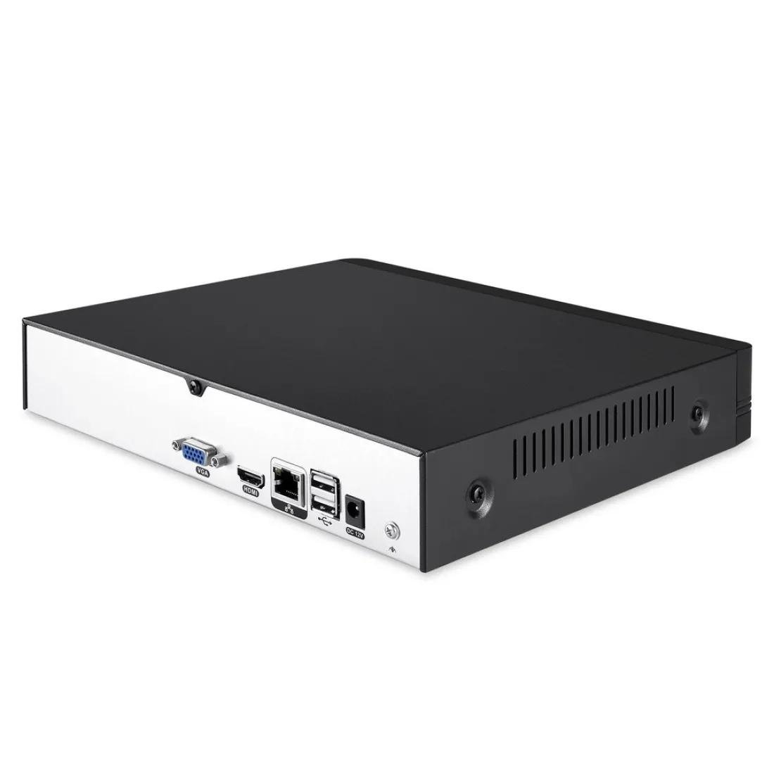 Secureye SR-NVR-104 4CH Network Video Recorder, 1 SATA HDD, 4K Recording, H.265/H.264, HDMI VGA, ONVIF